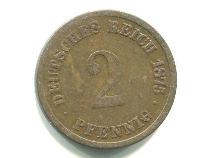 NĚMECKO. 2 Pfennig 1875/A.