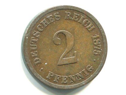 NĚMECKO. 2 Pfennig 1875/A.