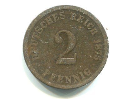 NĚMECKO. 2 Pfennig 1875/D.