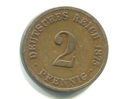 NĚMECKO. 2 Pfennig 1875/C.