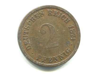 NĚMECKO. 2 Pfennig 1874/A.
