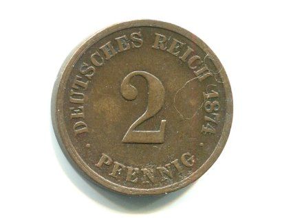 NĚMECKO. 2 Pfennig 1874/C.