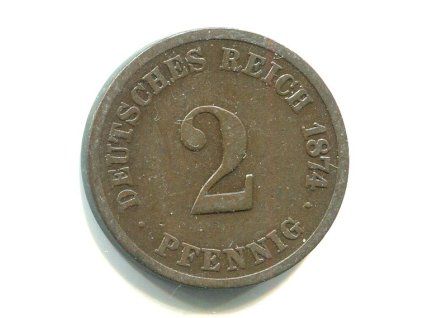 NĚMECKO. 2 Pfennig 1874/C.