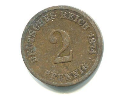 NĚMECKO. 2 Pfennig 1874/C.