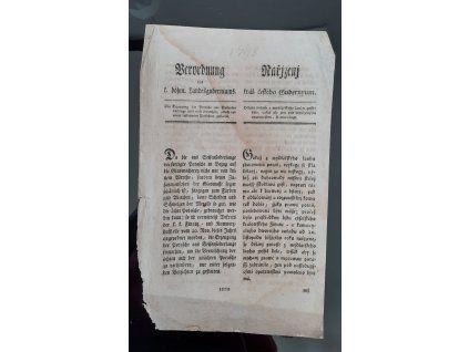 1798.12.10.  Nařízení českého gubernium, kterým se povoluje dělání potaše z mydlářského louhu, avšak ale jen pod vysazenými opatrnostmi.
