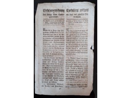 1822.09.30.  Cirkulární nařízení čs. zem. gubernium, kterým poručníci pro děti v obstarání do ústavů nalezenců a sirotčích přijaté, tímto se ustanovují.