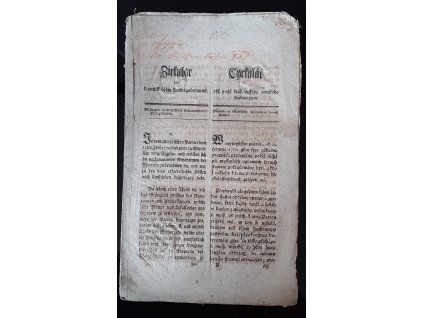 1806.05.23.  Cirkulář čes. zem. Gubernium o pravidlech v duležitostech opravování farních stavení.