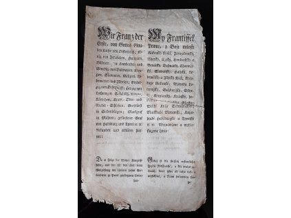 1818.07.22.  Patent císaře Františka I. o udělení titulu a erbu princovi Františkovi Jozefovi Karlovi, synu své dcery Marie Ludviky.