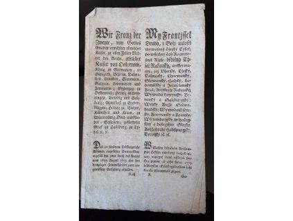 1805.05.03.  Císařský patent, upravující důchod pivní nápojní daně.