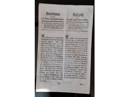 1811.05.27.  Nařízení českého zemského gubernium o povolených osvobození od daně z dědictví.