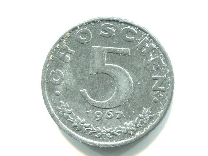 RAKOUSKO. 5 Groschen 1967. KM-2875