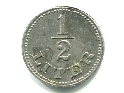 NĚMECKO. Pivní známka. 1/2 Liter.