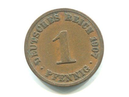 NĚMECKO. 1 Pfennig 1907/A.