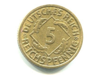 NĚMECKO. 5 Reichspfennig 1935/A.