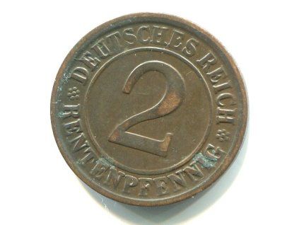 NĚMECKO. 2 Rentenpfennig 1923/D.