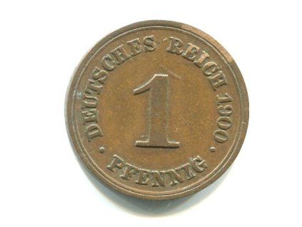 NĚMECKO. 1 Pfennig 1900/F.