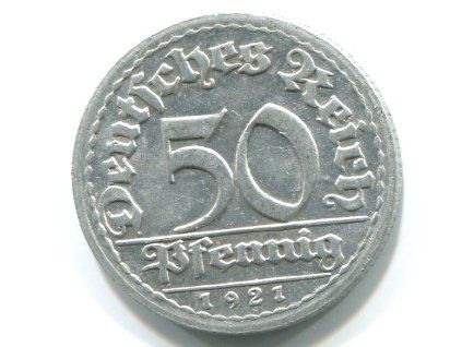 NĚMECKO. 50 Pfennig 1921/D.