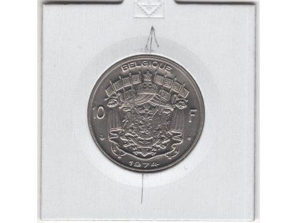 BELGIE. 10 francs 1974. BELGIQUE. Posun v ose o 180°.