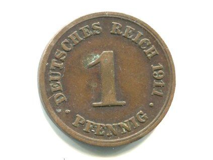 NĚMECKO. 1 Pfennig 1911/D.