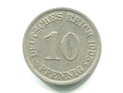 NĚMECKO. 10 Pfennig 1905/A.