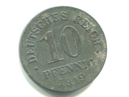NĚMECKO. 10 Pfennig 1919.