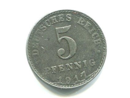 NĚMECKO. 5 Pfennig 1917/A.