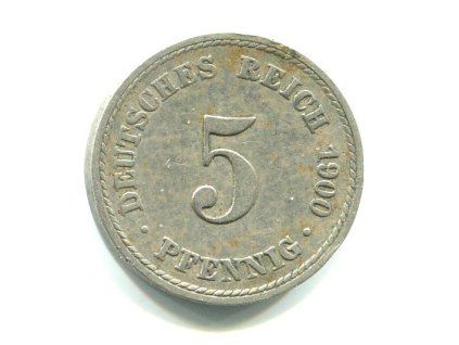 NĚMECKO. 5 Pfennig 1900/A.