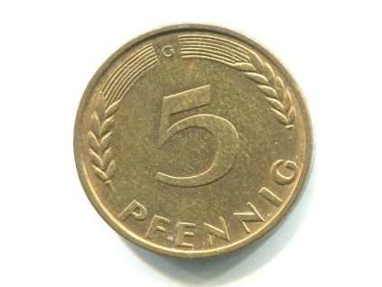NĚMECKO. 5 Pfennig 1950/D.