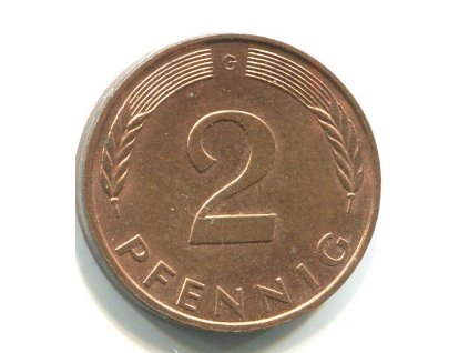 NĚMECKO. 2 Pfennig 1991/G.