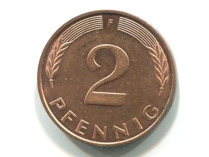NĚMECKO. 2 Pfennig 1992/F.