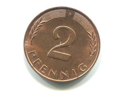 NĚMECKO. 2 Pfennig 1988/F.