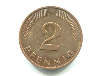NĚMECKO. 2 Pfennig 1984/J.