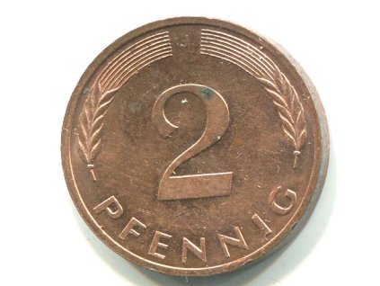 NĚMECKO. 2 Pfennig 1983/J.