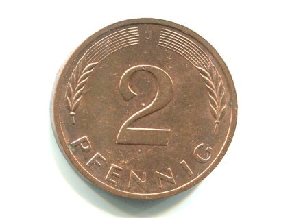 NĚMECKO. 2 Pfennig 1982/J.