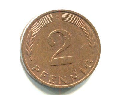 NĚMECKO. 2 Pfennig 1982/G.