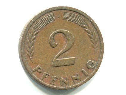 NĚMECKO. 2 Pfennig 1950/J.