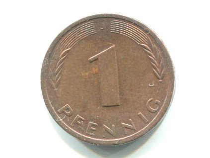 NĚMECKO. 1 Pfennig 1995/J.