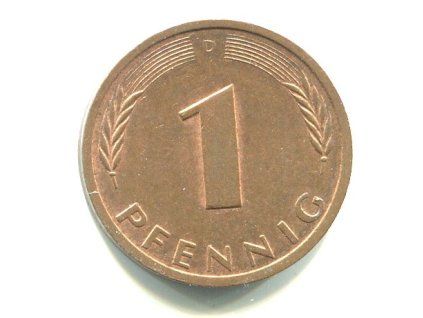 NĚMECKO. 1 Pfennig 1991/D