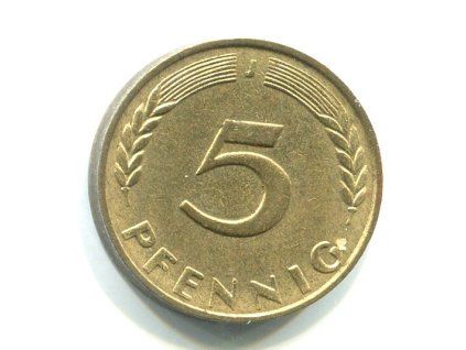 NĚMECKO. 5 Pfennig 1971/J
