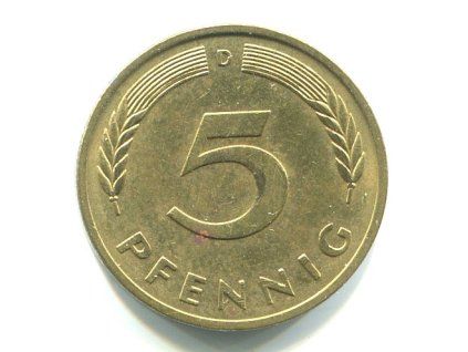 NĚMECKO. 5 Pfennig 1982/D