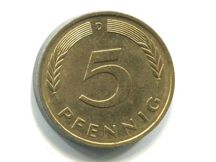 NĚMECKO. 5 Pfennig 1977/D