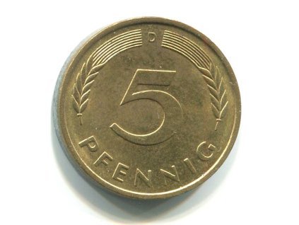 NĚMECKO. 5 Pfennig 1979/D