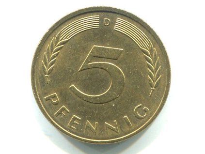 NĚMECKO. 5 Pfennig 1991/D
