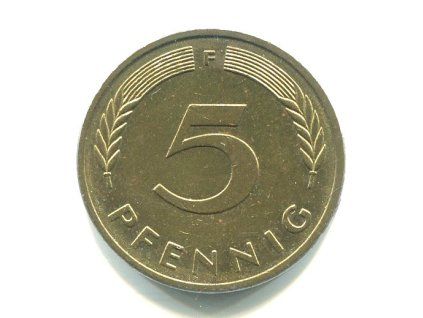 NĚMECKO. 5 Pfennig 1982/F