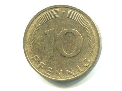 NĚMECKO. 10 Pfennig 1982/F
