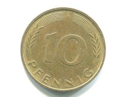 NĚMECKO. 10 Pfennig 1981/F
