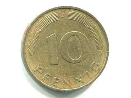 NĚMECKO. 10 Pfennig 1980/J