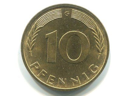 NĚMECKO. 10 Pfennig 1978/G