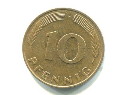NĚMECKO. 10 Pfennig 1979/F