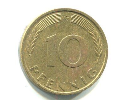 NĚMECKO. 10 Pfennig 1989/G